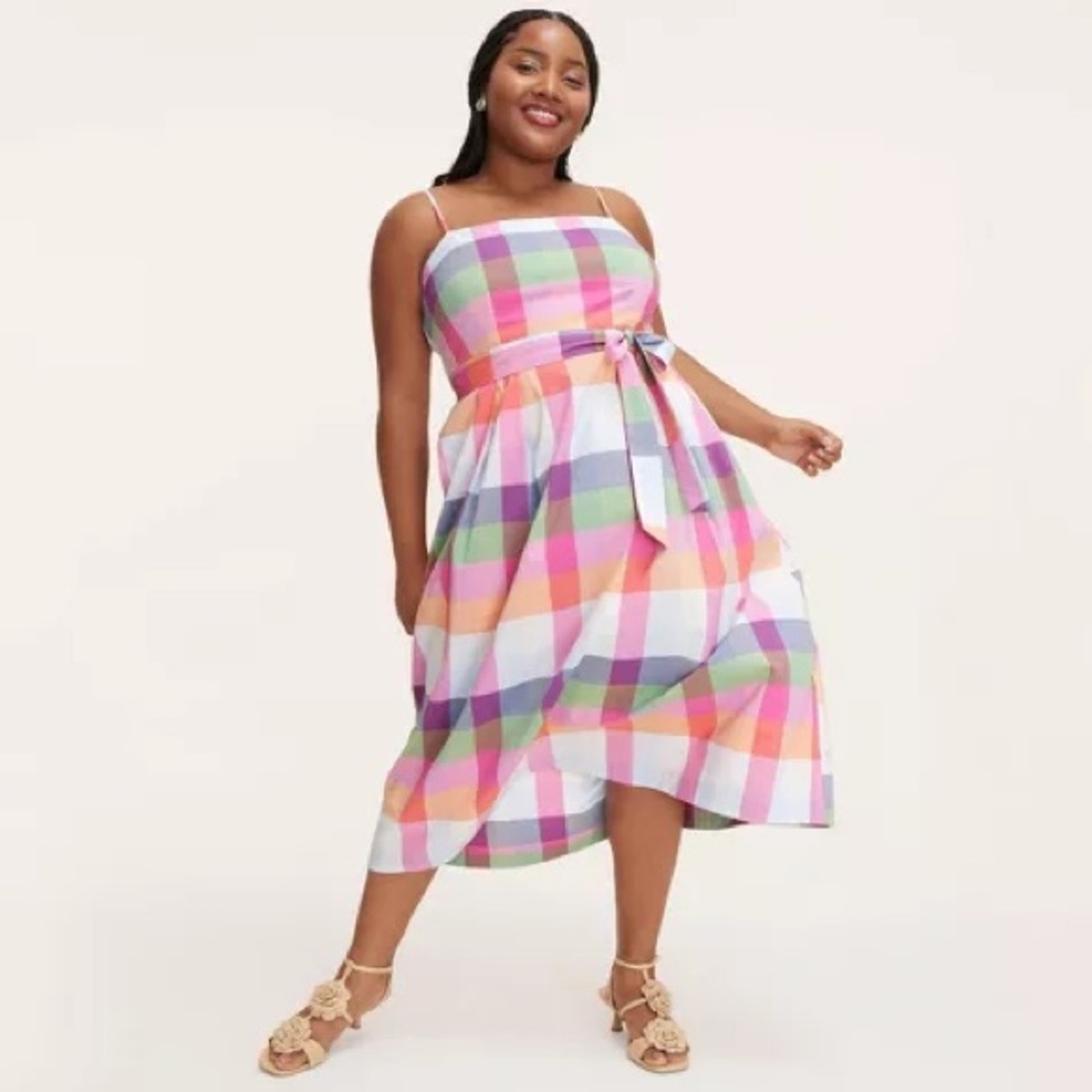 Kate Spade NY/Target Plaid Women's Dress Red/Pink/Green/Blue (Medium)